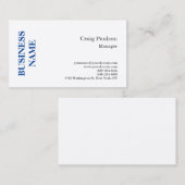 Premium - Zijderblauw - minimalistisch modern Visitekaartje (Voorkant / Achterkant)