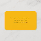 Premium - Zijderlaag - Minimalistisch geel Visitekaartje (Achterkant)