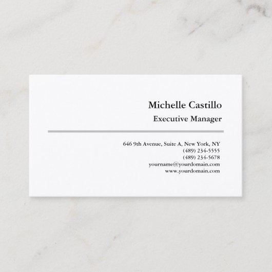 Premium - Zijderlaag - Minimalistisch modern Visitekaartje (Voorkant)