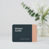 Premium - Zijderminimalistische moderne platte tek Visitekaartje (Staand voorkant)