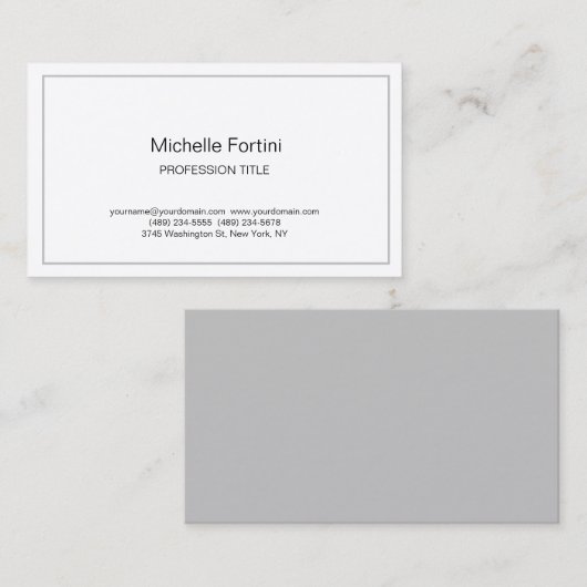 Premium - zijderupsentandant eenvoudig minimalisti visitekaartje (Voorkant / Achterkant)