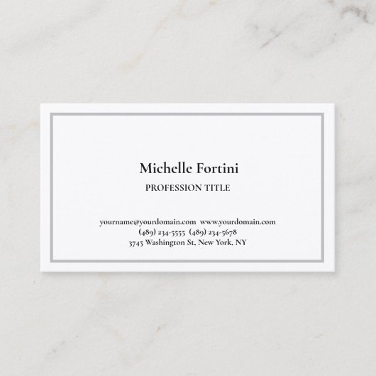 Premium - zijderupsentandant eenvoudig minimalisti visitekaartje (Voorkant)