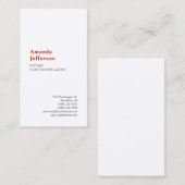 Premium - zijderupTISCH, minimaal professioneel la Visitekaartje (Voorkant / Achterkant)