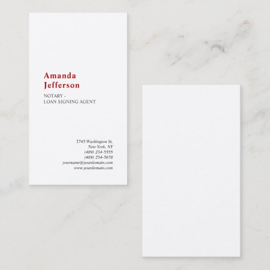 Premium - zijderupTISCH, minimaal professioneel la Visitekaartje (Voorkant / Achterkant)