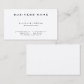 Premium - Zijderwitlaag - minimalistisch modern Visitekaartje (Voorkant / Achterkant)