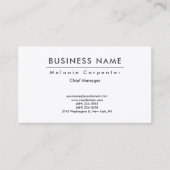 Premium - Zijderwitlaag - minimalistisch modern Visitekaartje (Voorkant)