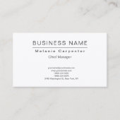 Premium - Zijderwitlaag - minimalistisch modern Visitekaartje (Voorkant)