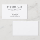 Premium - Zijderwitlaag - minimalistisch modern Visitekaartje (Voorkant / Achterkant)