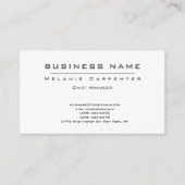 Premium - Zijderwitlaag - minimalistisch modern Visitekaartje (Voorkant)