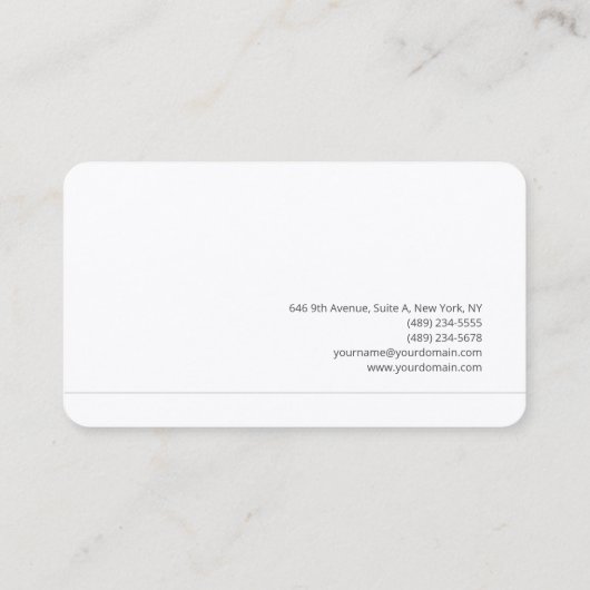 Premium - Zijderzijde - Minimale dikte Visitekaartje (Achterkant)