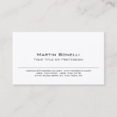 Premium - Zijderzwart & wit - professioneel modern Visitekaartje (Voorkant)