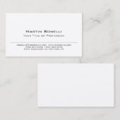 Premium - Zijderzwart & wit - professioneel modern Visitekaartje (Voorkant / Achterkant)