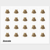 Premium Zilveren Abstracte Decal Kunst Vierkante Sticker (Vel)