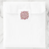Premium Zilveren FLORALE Decal Design Vierkante Sticker (Tas)