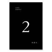 Premium - zwart eenvoudig platte moderne huwelijk kaart (Voorkant)