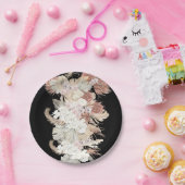 Premium - zwart Elegant Pampas Grass Tropisch Oerw Papieren Bordje (Feest)