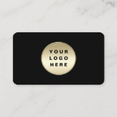 Premium Zwart en Goud Branding QR Code Visitekaartje (Achterkant)