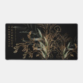 Premium zwart goud eucalyptus elegante grote muis bureaumat (Voorkant)