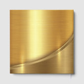 Premium Zwart Goud Moderne Typografie Gastenboek (Achterkant)