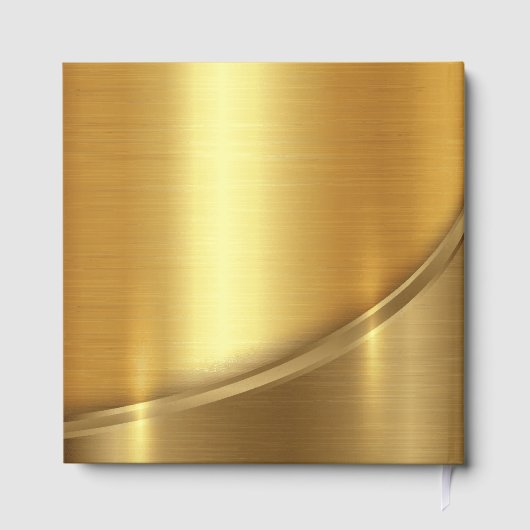 Premium Zwart Goud Moderne Typografie Gastenboek (Achterkant)