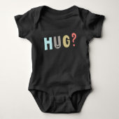 Premium Zwart | HUG ME | Eén stuk uniek Romper (Voorkant)