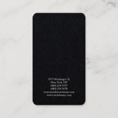 Premium - zwart - modern minimalistisch legant visitekaartje (Achterkant)
