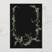 Premium zwart monogram Eucalyptus krans bruiloft Menu (Achterkant)