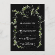 Premium zwart monogram Eucalyptus krans bruiloft