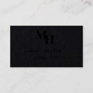 Premium zwart monogram modern Luxury Visitekaartje