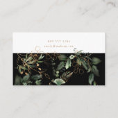 Premium zwart onyx modern eucalyptus Corporate Visitekaartje (Achterkant)