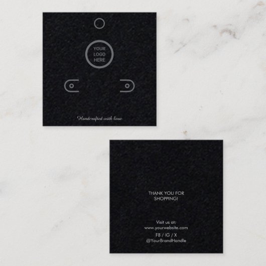 Premium Zwart Oorbellen Houder Sieraden Display Ka Contactkaartje (Voorkant / Achterkant)