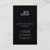 Premium zwart oplaadmonogram - Verticale plaat Visitekaartje (Achterkant)