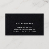 Premium Zwart professioneel elegant Visitekaartje (Achterkant)