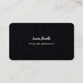 Premium Zwart Professioneel Modern Visitekaartje (Voorkant)