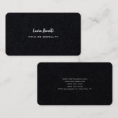 Premium Zwart Professioneel Modern Visitekaartje (Voorkant / Achterkant)