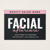 Premium zwart roze gezichtsveld - advies Kaart voo (Voorkant)