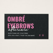 Premium zwart-roze ombre powder - Aftercare Visitekaartje (Voorkant)