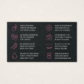 Premium zwart-roze ombre powder - Aftercare Visitekaartje (Achterkant)