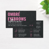 Premium zwart-roze ombre powder - Aftercare Visitekaartje (Bureau)