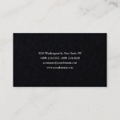 Premium zwart, stijlvol, modern, minimaal design visitekaartje (Achterkant)