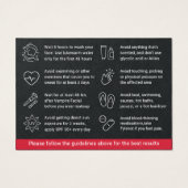 Premium - zwart Vampier voor gezichtsveld - advies Visitekaartje (Achterkant)