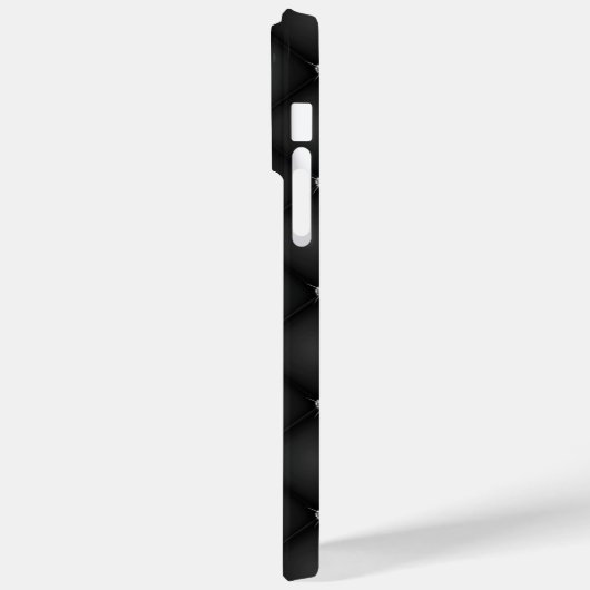 Premium zwart vierkant patroon Case-Mate iPhone case (Achterkant / Links)