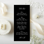 Premium Zwart & Wit Formeel Script Bruiloft Menu<br><div class="desc">Dit ontwerp maakt deel uit van een collectie ________________________ deze ontwerp-sjabloon is volledig bewerkbaar en aanpasbaar door u als klant - klik op de knop verder personaliseren als u wilt verplaatsen, toevoegen, verwijderen of belangrijke wijzigingen wilt aanbrengen in het ontwerp ______________________ *als u vragen over het ontwerp hebt of als...</div>