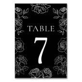 Premium zwart-wit Franse Rozen bruiloft Kaart (Achterkant)