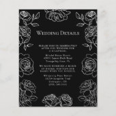 Premium Zwart & Wit Franse Rozen Trouwdetails (Voorkant)