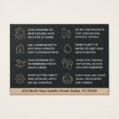 Premium zwart-wit gloed draagbaar na Kaart (Achterkant)