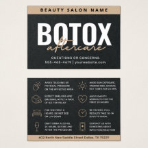 Premium Zwarte Botox Nazorg Instructiekaart