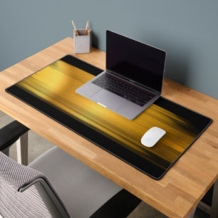 Premium Zwarte Goud Tech Stijl Bureaumat