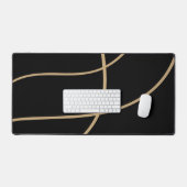 Premium Zwarte Goud Tech Stijl Bureaumat (Keyboard & Muis)