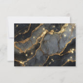 Premium Zwarte Marmer Goud Glam Zakelijk Bedankkaart (Achterkant)